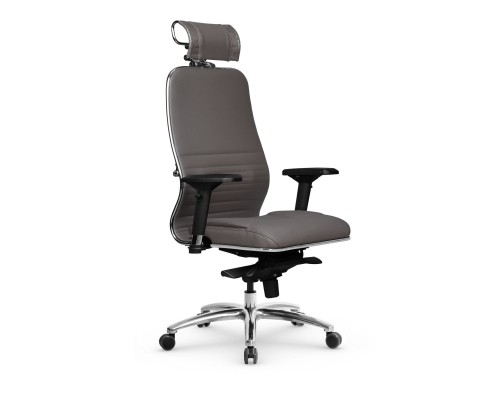 Кресло Samurai KL-3.04 MPES кожа, серый 