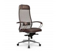 Кресло Samurai SL-1.041 MPES сетка/кожа, светло-коричневый 